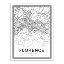 Charger l'image dans la galerie, Black White Custom World City Map Paris London New York