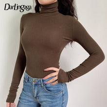 Charger l'image dans la galerie, Darlingaga Casual Solid Skinny Turtleneck Long Sleeve Bodysuit Warm
