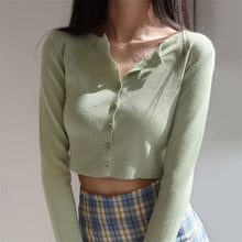 Charger l'image dans la galerie, Korean Style O-neck Short Knitted Sweaters Women
