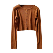 Charger l'image dans la galerie, Korean Style O-neck Short Knitted Sweaters Women
