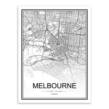 Charger l'image dans la galerie, Black White Custom World City Map Paris London New York
