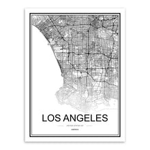 Charger l'image dans la galerie, Black White Custom World City Map Paris London New York
