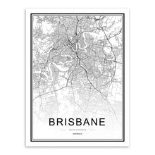 Charger l'image dans la galerie, Black White Custom World City Map Paris London New York
