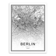 Charger l'image dans la galerie, Black White Custom World City Map Paris London New York
