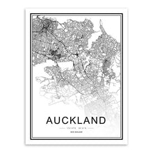 Charger l'image dans la galerie, Black White Custom World City Map Paris London New York
