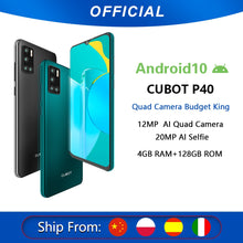 Charger l'image dans la galerie, Cubot P40 Rear Quad Camera 20MP Selfie Smartphone NFC 4GB+128GB
